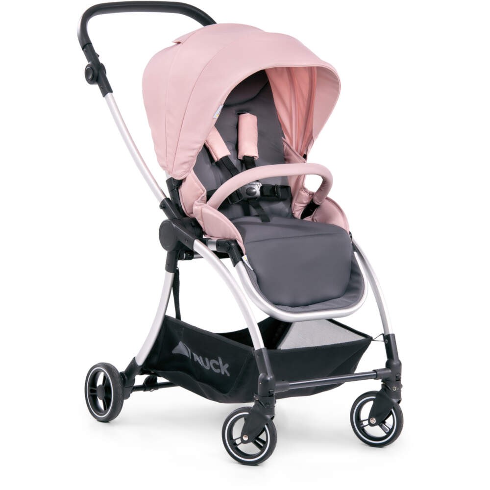 pink and grey stroller