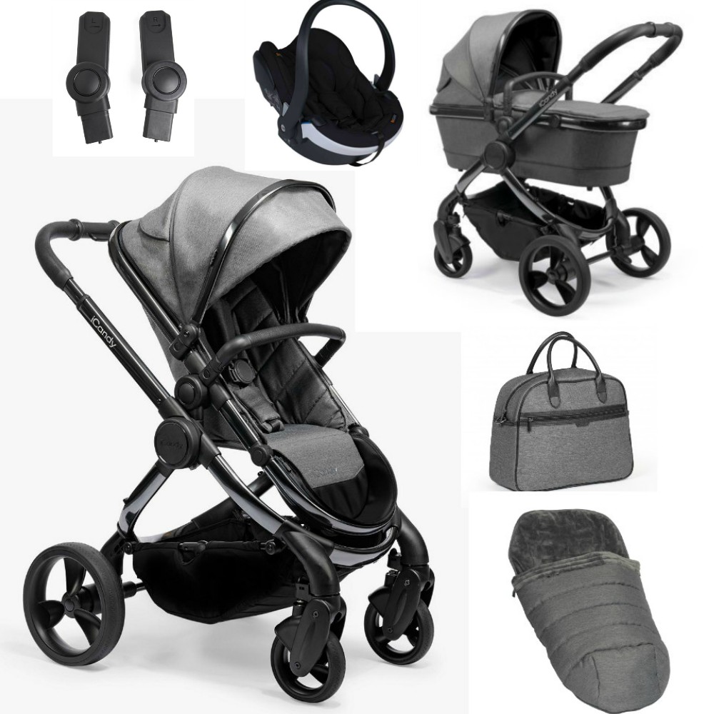 iCandy Peach Pram Bundle with Twin Carrycot