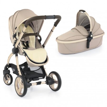 Egg 2 Stroller & Carrycot - Feather + Luxury Seat Liner & Raincover