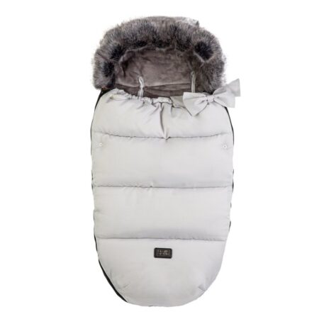 Bizzi Growin Nanook Glacier Grey Luxury Footmuff Faux Fur Hood