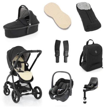 Egg 2 Special Edition Just Black With Pebble 360 and Isofix Bundle