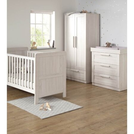 Mamas & Papas Atlas 3 Piece Full Nursery Furniture Set in Nimbus White