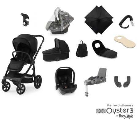 Oyster 3 Onyx 12 Piece Bundle with Capsule Car Seat and Base