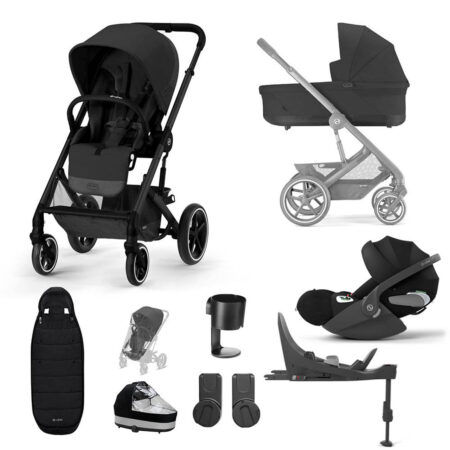 Cybex Balios S Lux Moon Black with Black Frame and Cloud T and T Base