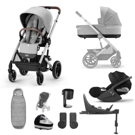 Cybex Balios S Lux Lava Grey with Silver Frame - Cloud T and T Base