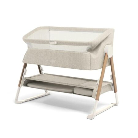 Mamas and Papas Lua Bedside Crib in Fawn Beige