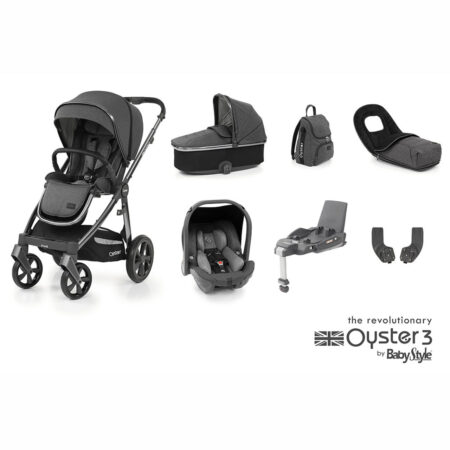 Oyster 3 Fossil 7 Piece Bundle with Capsule Car Seat and Base