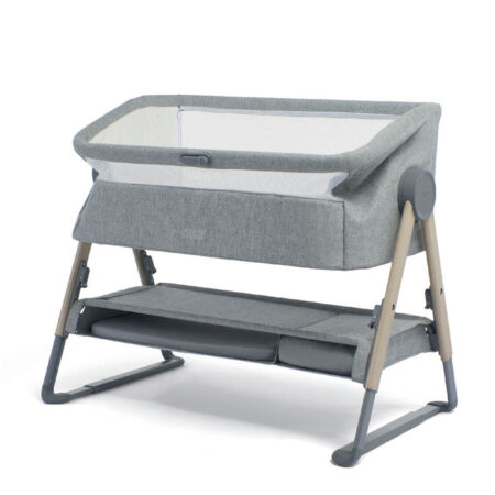 Mamas and Papas Lua Bedside Crib in Grey