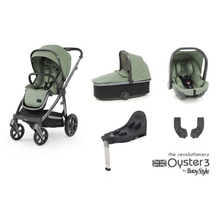Oyster 3 Spearmint 5 Piece Bundle with Capsule Car Seat and Base