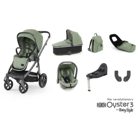 Oyster 3 Spearmint 7 Piece Bundle with Capsule Car Seat and Base