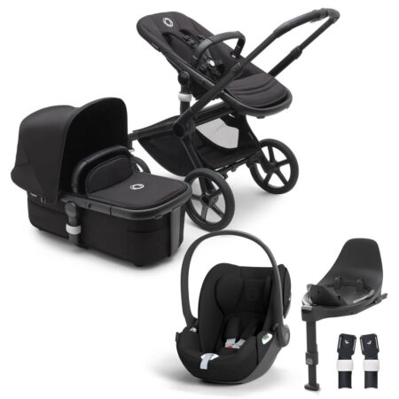Bugaboo Fox 5 Complete Black/Black with Cloud T Car Seat and 360 Base