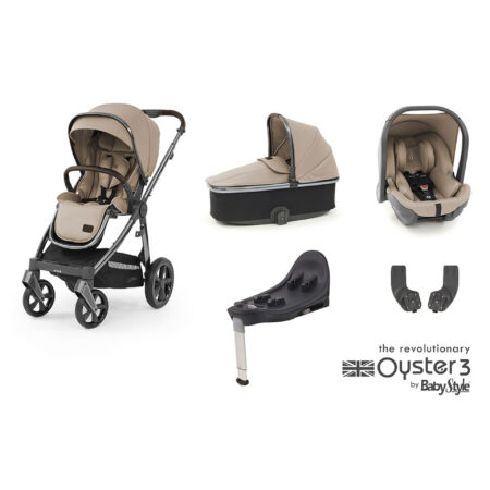 Oyster 3 Butterscotch 5 Piece Bundle with Capsule Car Seat and Base