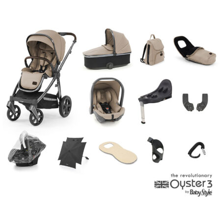 Oyster 3 Butterscotch 12 Piece Bundle with Capsule Car Seat and Base