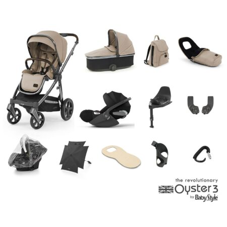 Oyster 3 Butterscotch 12 Piece Bundle with Cloud T Car Seat and Base