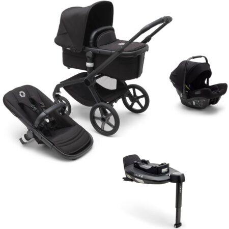 Bugaboo Fox 5 Complete Black/Black with Turtle Car Seat and 360 Base