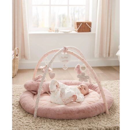 Welcome to the World Bunny Playmat - Pink