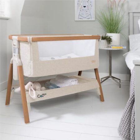 Tutti Bambini CoZee Bedside Co-sleeping Crib in Walnut and Ecru