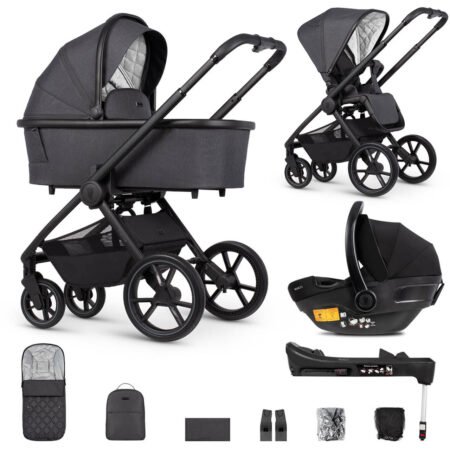 Venicci Tinum Edge Charcoal - 3 in 1 Travel System with Isofix Base