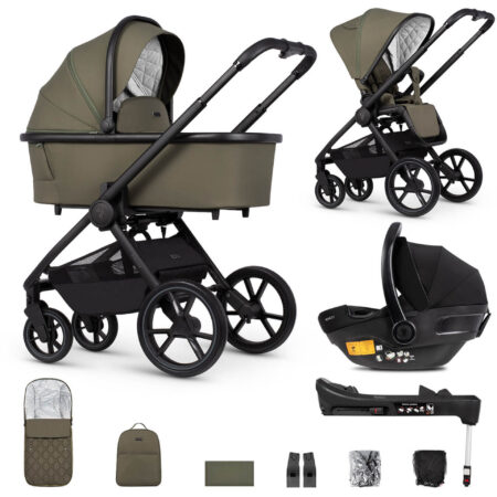 Venicci Tinum Edge Moss - 3 in 1 Travel System with Isofix Base