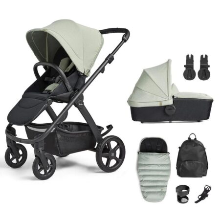 Silver Cross Tide Pushchair, Carrycot with Accessory Pack Sage