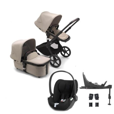 Bugaboo Fox 5 Complete Black/Taupe Cloud T Car Seat 360 Base