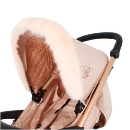 my babiie blush pink fur for buggy hood