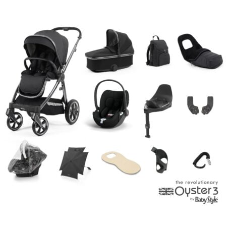 Oyster 3 Carbonite 12 Piece Bundle with Cloud T Car Seat and Base