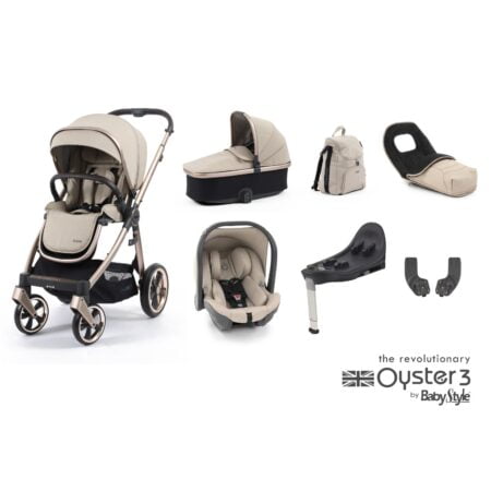 Oyster 3 Crème Brulee 7 Piece Bundle with Capsule Car Seat and Base