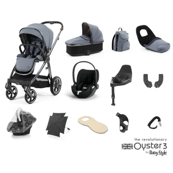 Oyster Dream blue ultimate bundle with cybex Cloud T