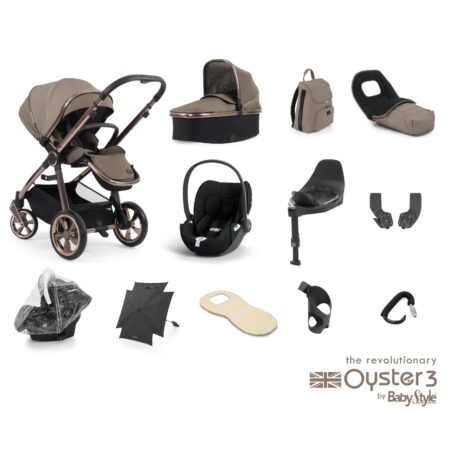 Oyster 3 Mink 12 Piece Bundle with Cloud T Car Seat and Base