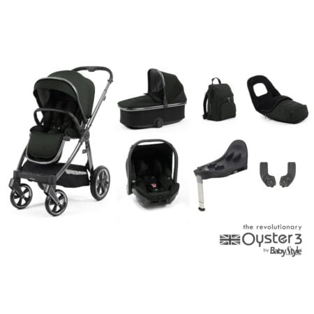 Oyster 3 Black Olive 7 Piece Bundle with Capsule Car Seat and Base