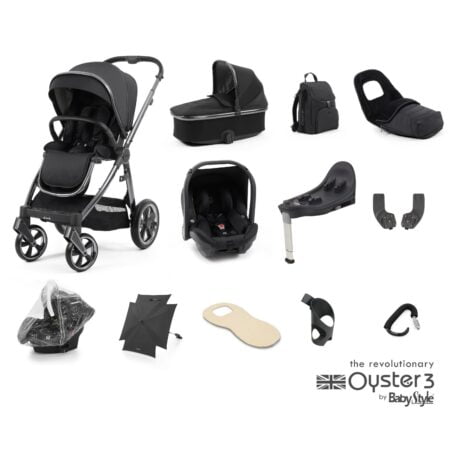 Oyster 3 Carbonite 12 Piece Bundle with Capsule Car Seat and Base