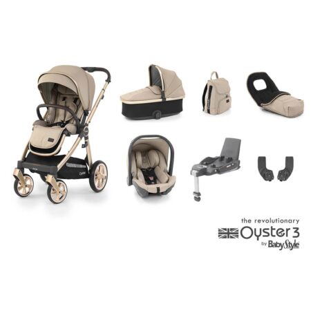 Oyster 3 Champagne 7 Piece Bundle with Capsule Car Seat and Base