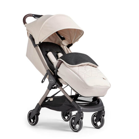 Silver Cross Clic Compact Stroller 2023 Almond Beige with Footmuff