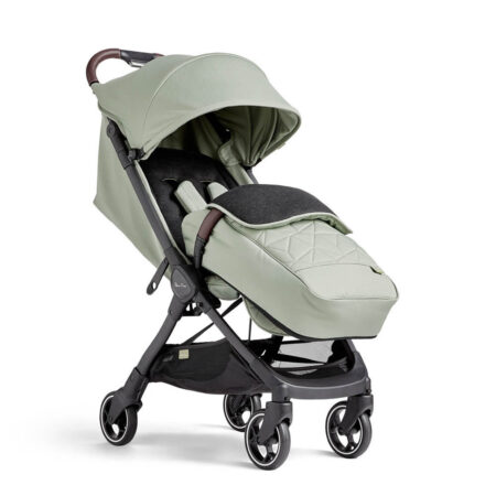 Silver Cross Clic Compact Stroller 2023 Sage Green with Footmuff