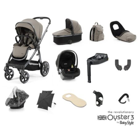 Oyster 3 Stone 12 Piece Bundle with Peg Perego Car Seat and Base
