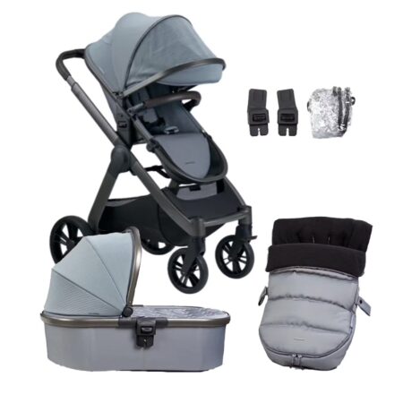 Bababing Raffi Pushchair and Carrycot Bundle in Duck Egg