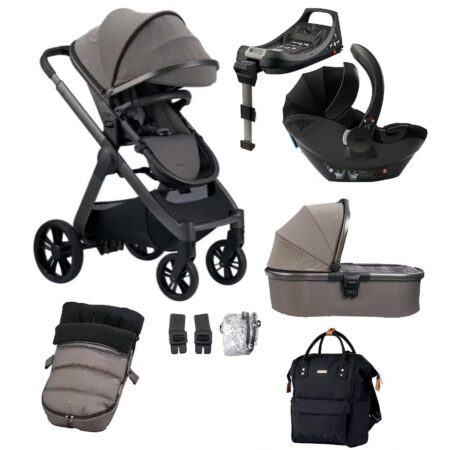 Bababing Raffi 11 Piece Bundle with Car Seat and Base in Minky