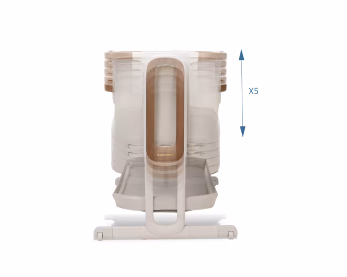 2027159110_F6_2026_maxicosi_homeequipment_cotbed_iorapro_elegance_beige_5heightadjustments