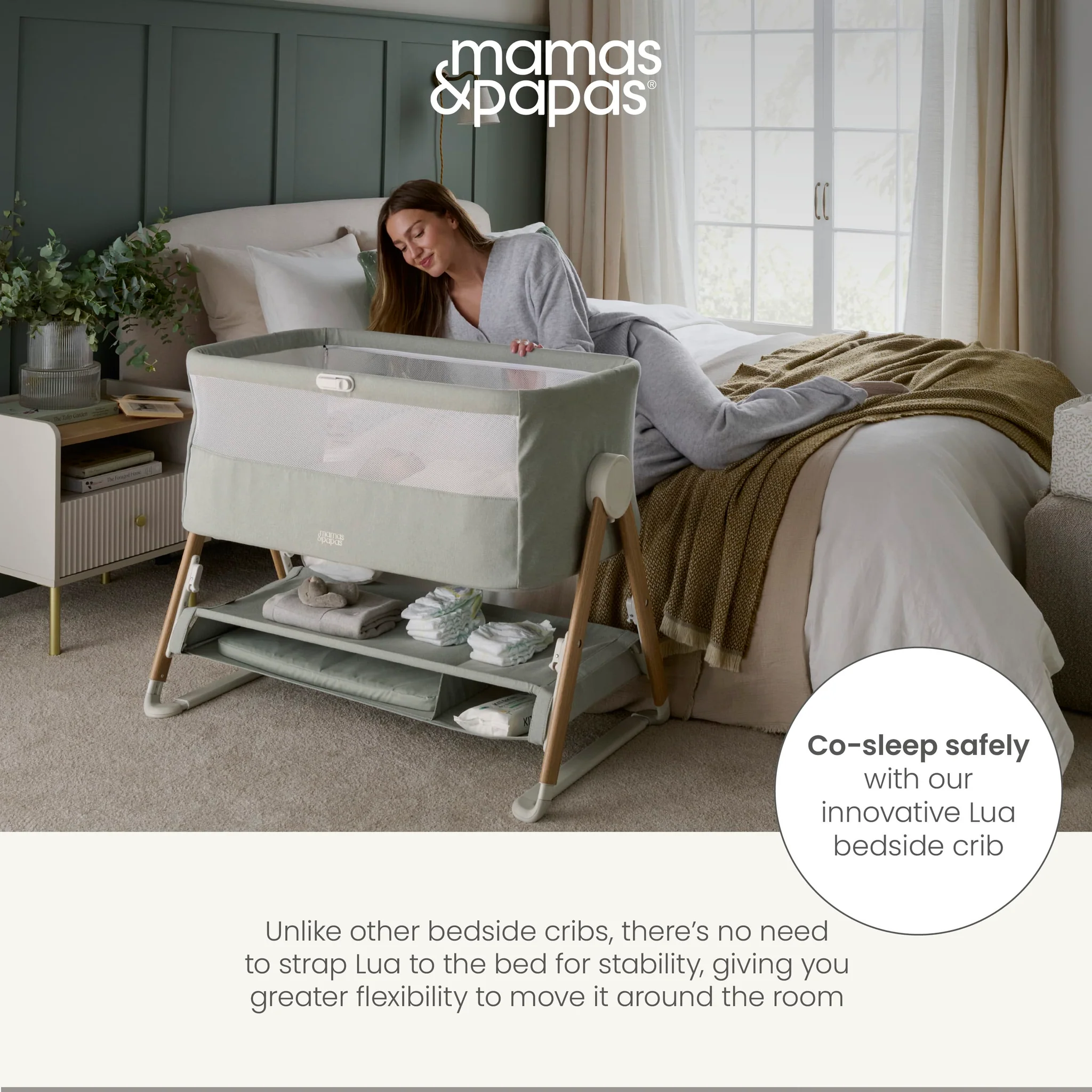 mamas-papas-bedside-sleeping-lua-bedside-crib-sage-1244661092_1024x1024@2x