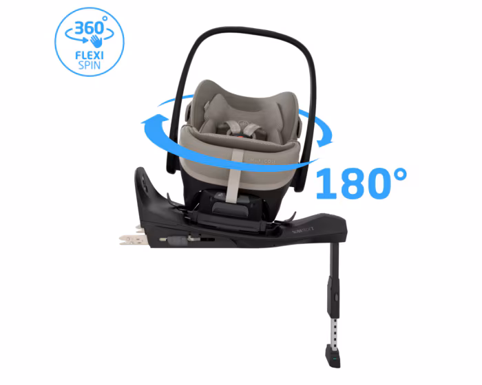 8442128110_F1_2026_maxicosi_carseat_babycarseat_pebbleslidepro_brown_sapphiresand_flexispinrotation_side