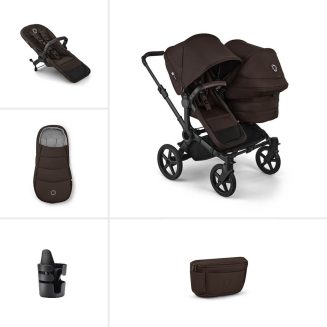 Bugaboo Donkey 6 Double Essential Bundle – Cocoa Brown bugaboo donkey essential double cocoa brown