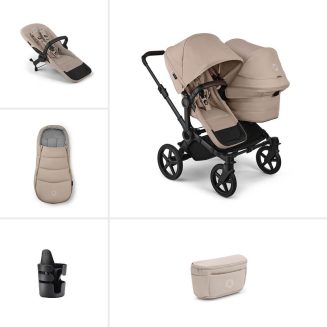 Bugaboo Donkey 6 Double Essential Bundle – Desert Taupe bugaboo donkey essential double desert taupe