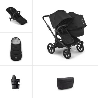 Bugaboo Donkey 6 Double Essential Bundle – Heritage Black bugaboo donkey essential double heritage black