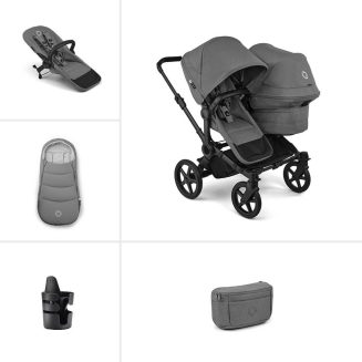 Bugaboo Donkey 6 Double Essential Bundle – Moon Grey bugaboo donkey essential double moon grey