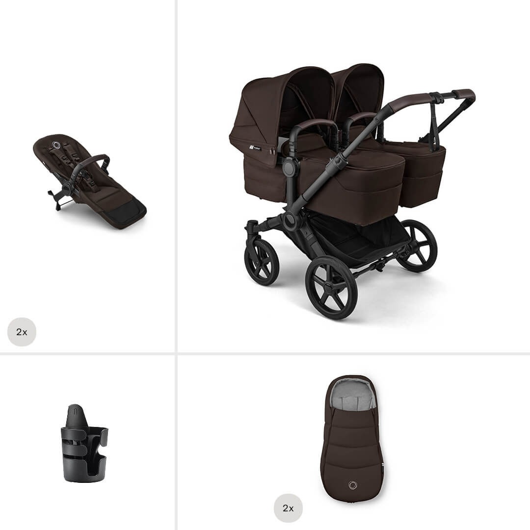 Bugaboo Donkey 6 Twin Essential Bundle – Cocoa Brown bugaboo donkey essential twin cocoa brown