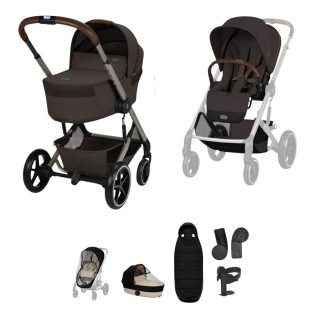 Cybex Balios +Fold Cot Accessory Bundle – Chocolate Brown cybex balios fold accessory chocolate brown