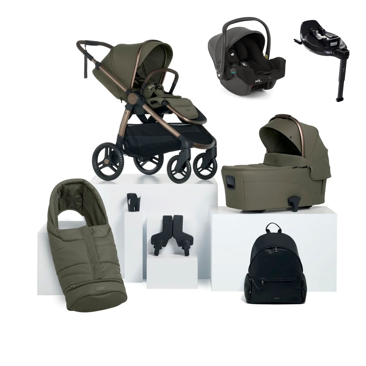 Mamas & Papas Ocarro 2 I-Snug & Rotating Base Bundle – Evergreen mamas papas ocarro 2 evergreen i snug encore