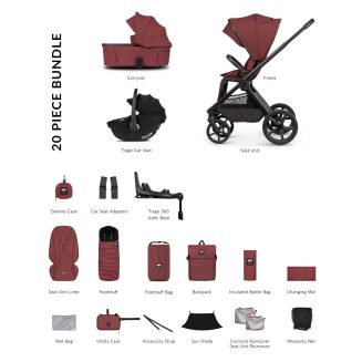 Venicci Upline 3 x Hunter 4 in 1 Luxury Bundle – Red venicci upline 3 hunter red 4 in 1 luxury
